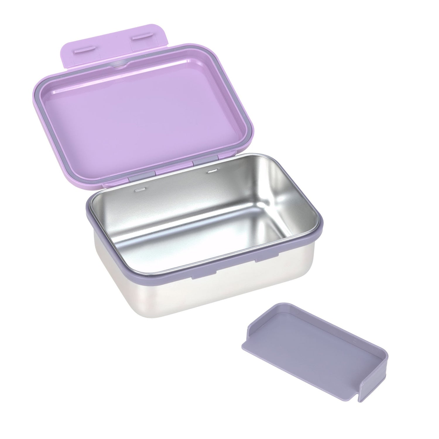 Lässig Lunchbox / Lunchbox Stainless Steel Little Gang - Heart Lilac