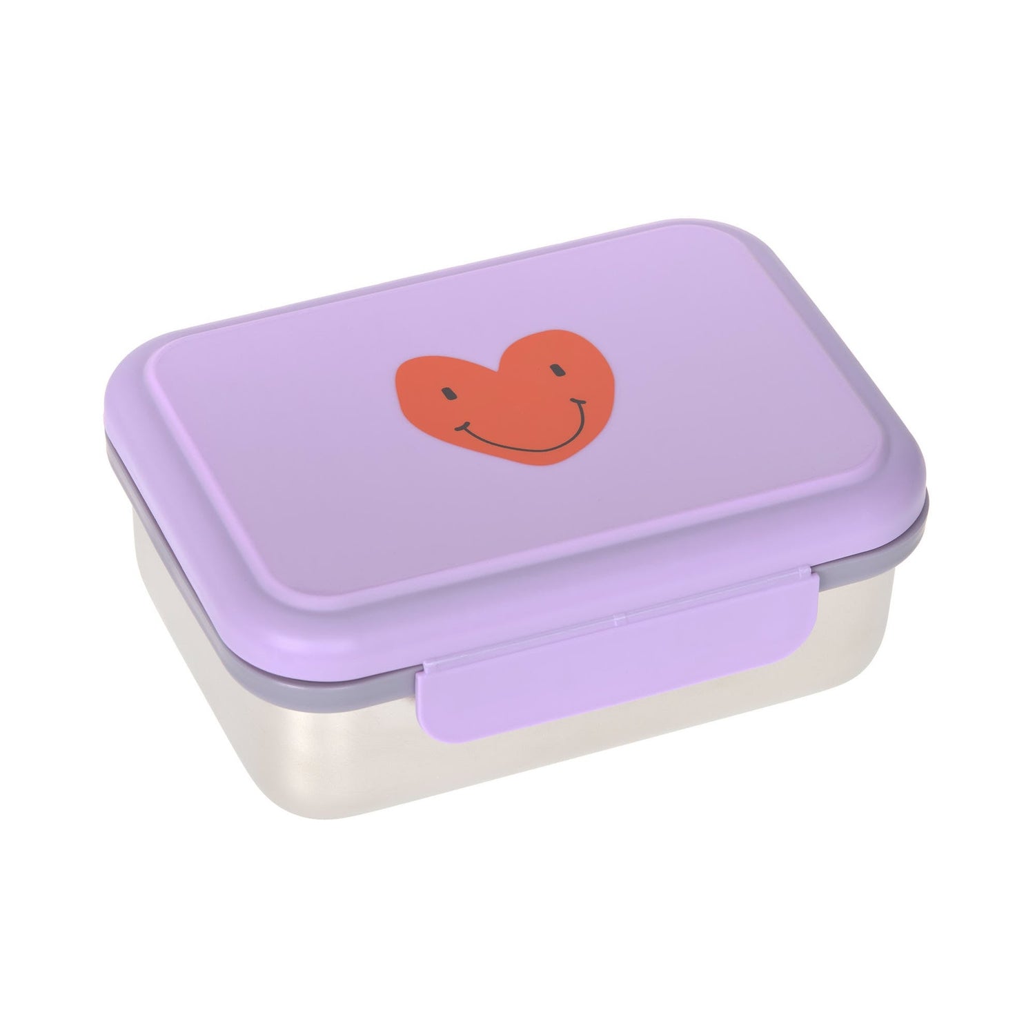 Lässig Lunchbox / Lunchbox Stainless Steel Little Gang - Heart Lilac