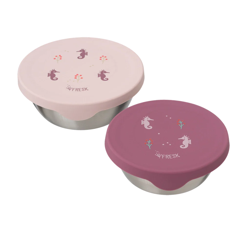 Boîte à snacks inox Fresk 2 pcs - Hippocampe