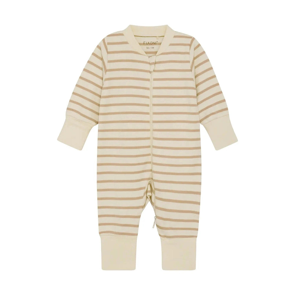 Fixoni Pyjama Met Rits Bruin - Sesame