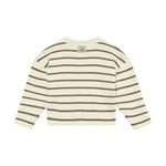 Huttelihut Gebreide Pullover met Strepen – Comfortabel Kindertruitje – Brown