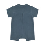 Huttelihut Muslin Playsuit met Korte Mouwen – Zachte Baby Playsuit – Dark Navy