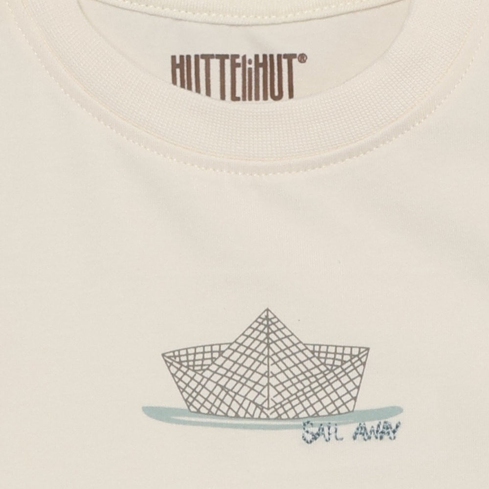 Huttelihut T-shirt met Korte Mouwen – Zacht Basic Kinder T-shirt – White