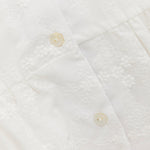 Huttelihut Geborduurde Jurk met Korte Mouwen – Elegante Kinderjurk – White
