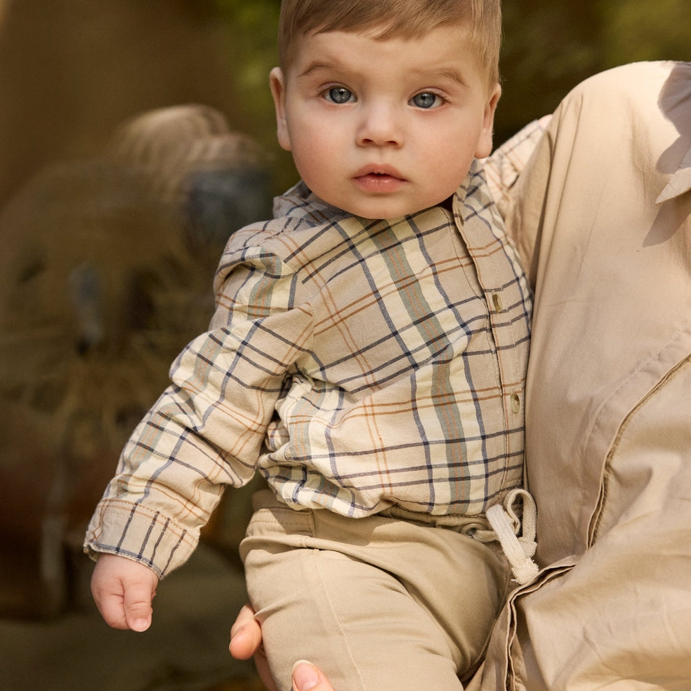 Minymo Twill Broek Crockery