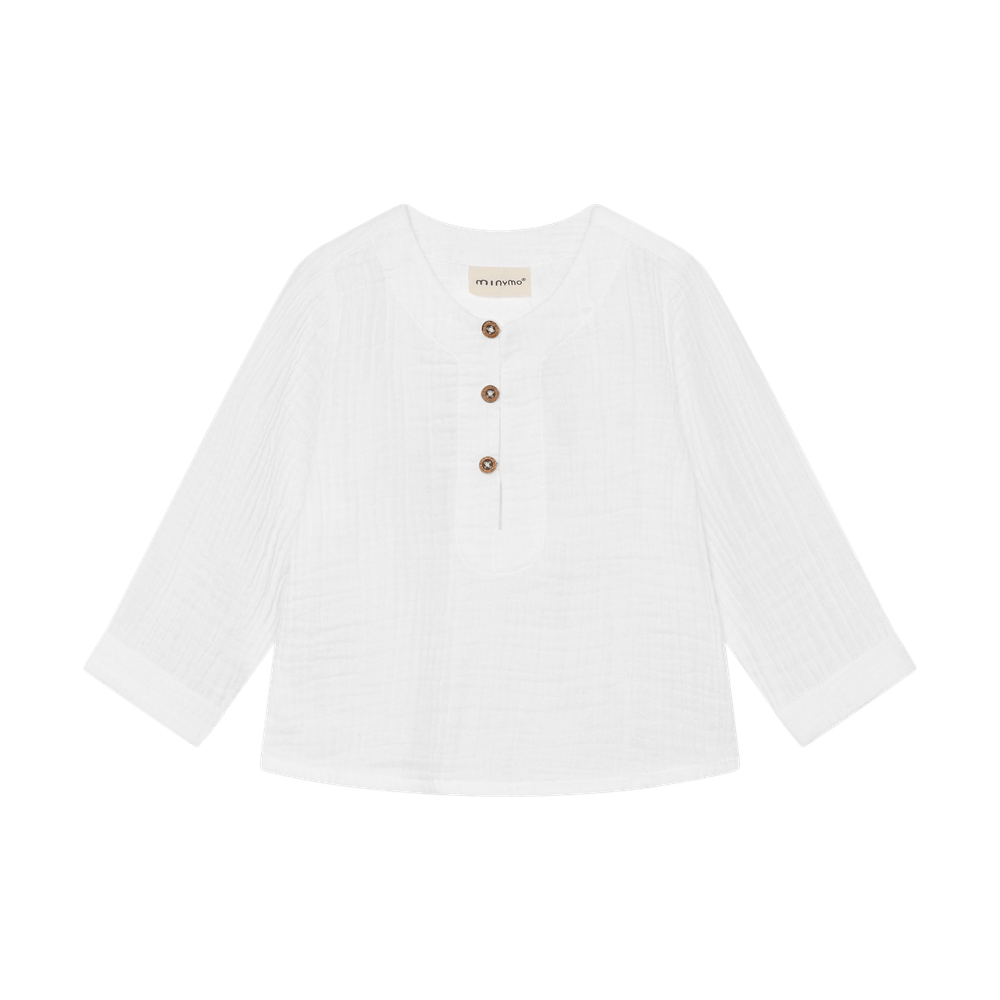 Minymo Hemd Lange Mouw Bright White