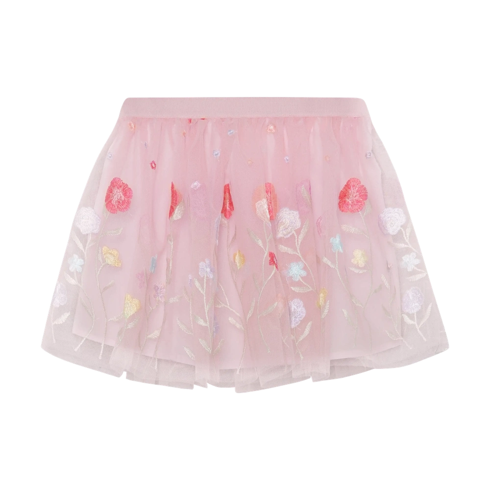 Minymo Rok Mesh Met Borduursel Raindrops on Roses