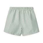 Liewood Duke Gestreepte Boardshort / Zwemshort Voor Kinderen - Stripe Peppermint / Crisp White