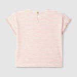 Laranjinha Katoenen T-Shirt Met Bloem Voor Kinderen - Raspberry