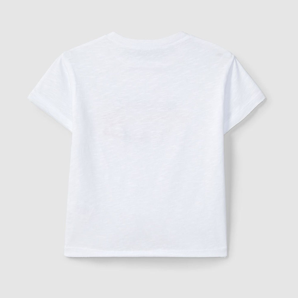 Laranjinha Katoenen Basic T-Shirt Voor Baby's - White
