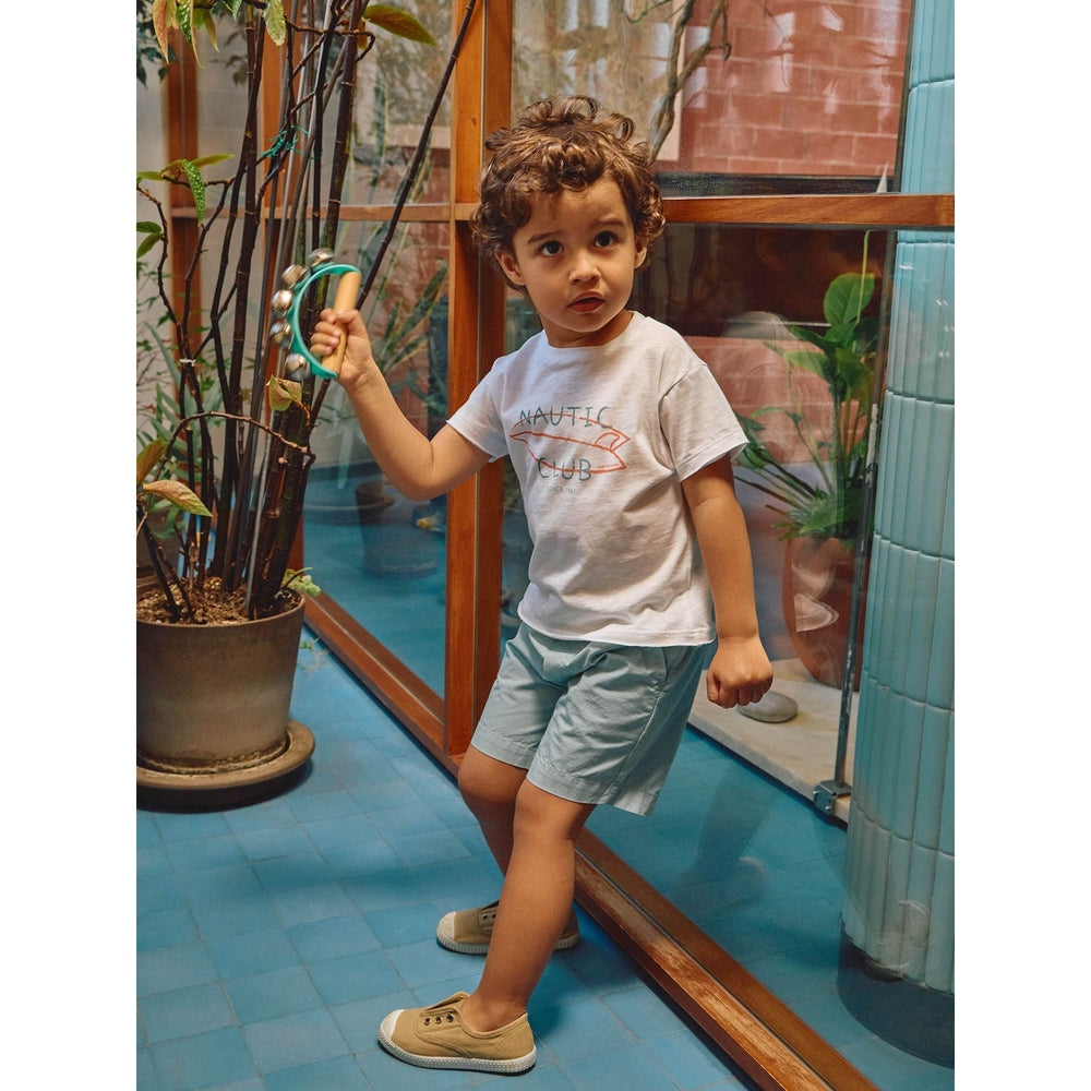 Laranjinha Katoenen Basic T-Shirt Voor Baby's - White