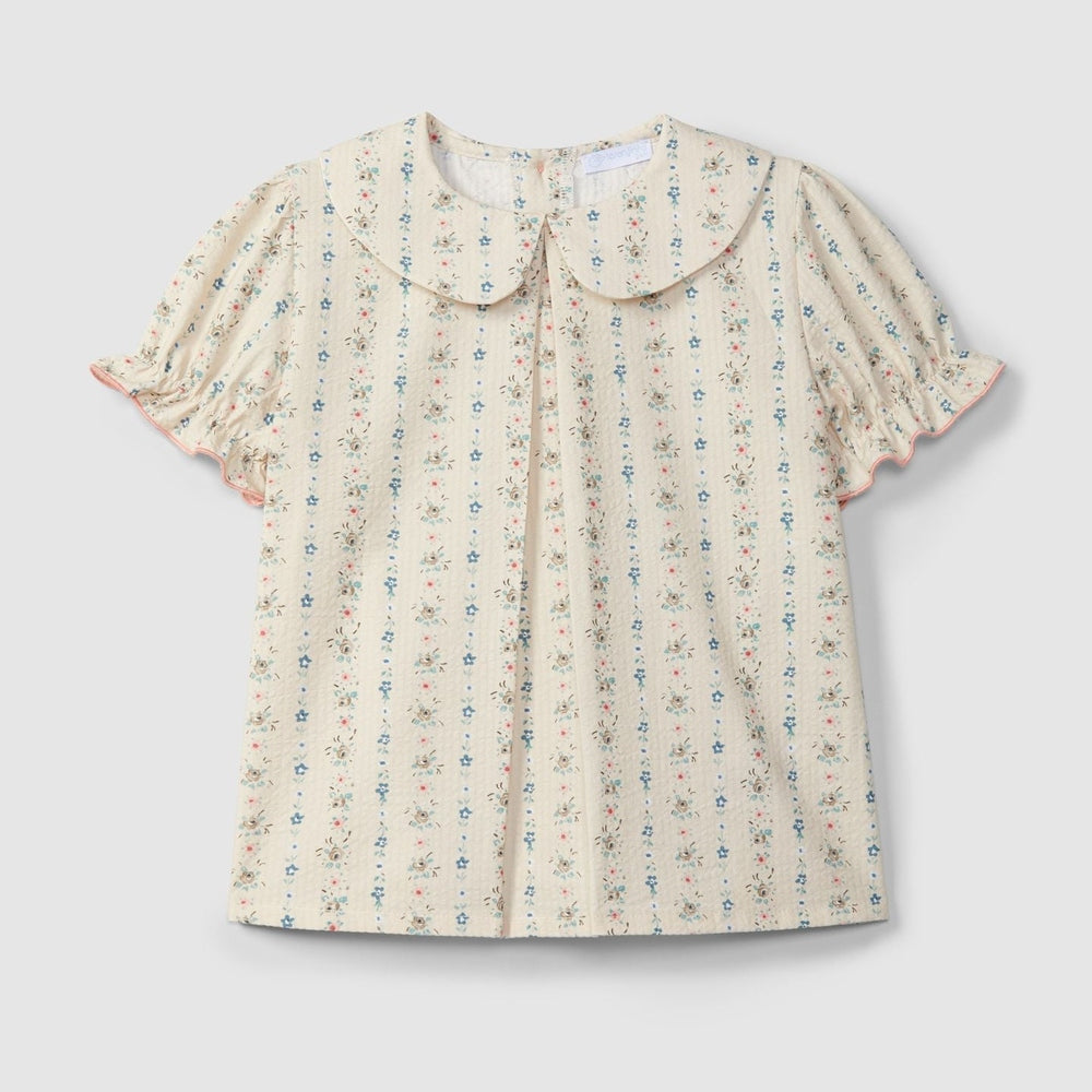 Laranjinha Katoenen Blouse Voor Baby's - Sand