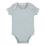 Little Dutch Romper korte mouw blauw Stone Blue stripe