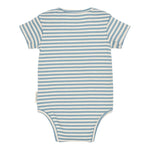 Little Dutch Romper korte mouw blauw Stone Blue stripe