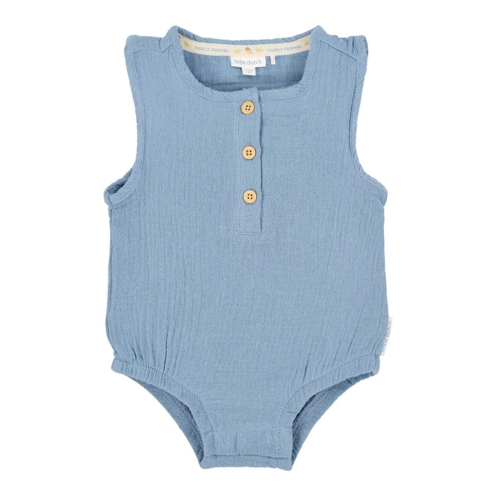 Little Dutch Romper Mouwloos Blauw Stone Blue