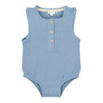 Little Dutch Romper Mouwloos Blauw Stone Blue