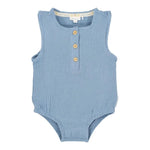 Little Dutch Romper Mouwloos Blauw Stone Blue