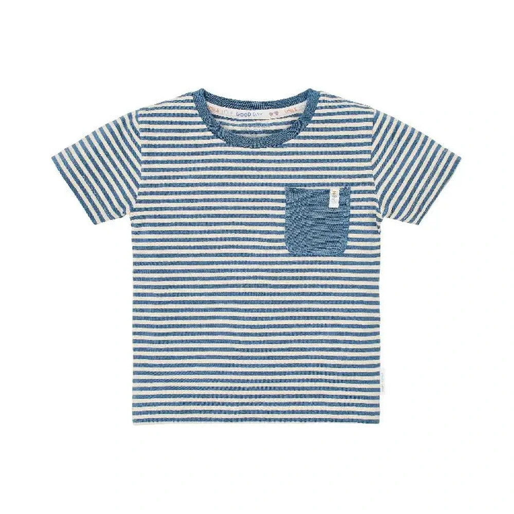 Little Dutch T-shirt korte mouw Indigo Sand Stripe