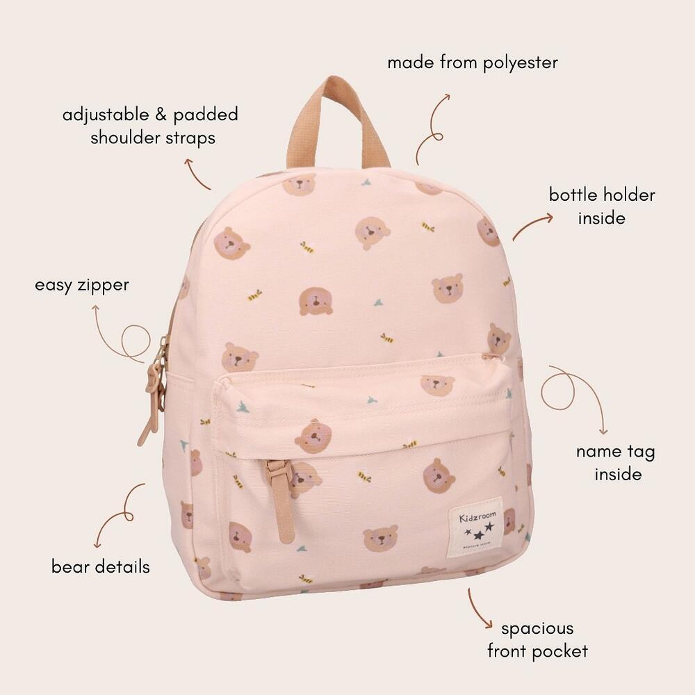 Kidzroom Rugzak Little Story Beertjes - Beige