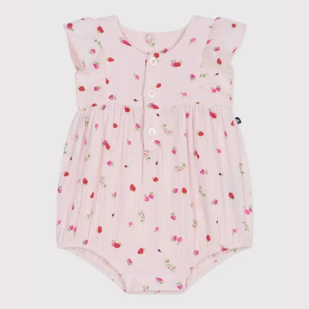 Petit Bateau | Babyspeelpakje van luchtig katoen met bloemenprint