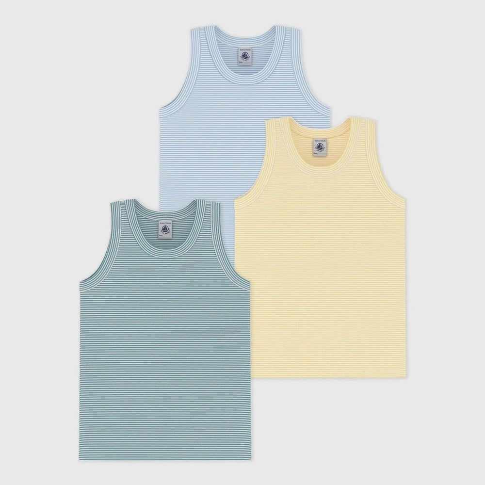 Petit Bateau | Setje met katoenen hemdjes met streepjes voor kinderen