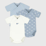 Petit Bateau | Set van katoenen babyrompertjes met print en korte mouwen