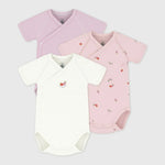 Petit Bateau | Set van katoenen babyrompertjes met print en korte mouwen