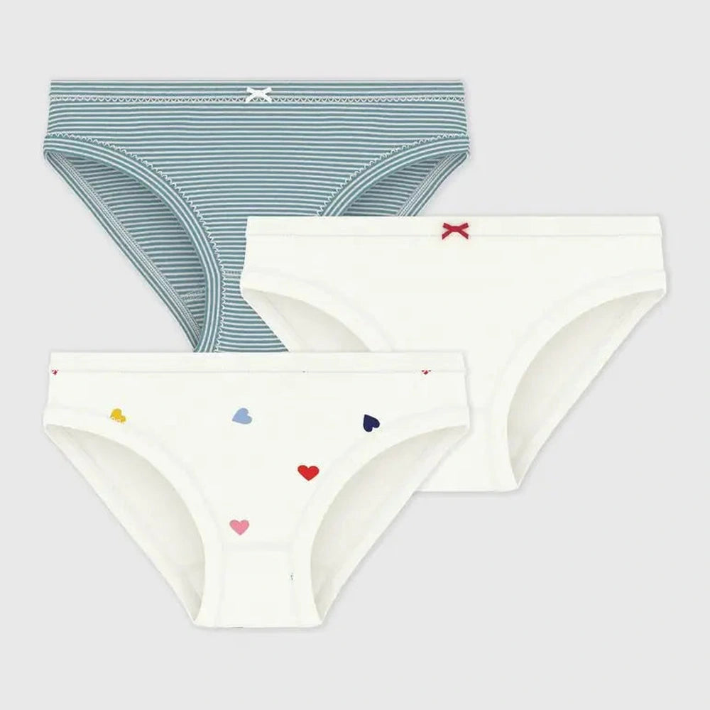 Petit Bateau | Setje met katoenen onderbroekjes met hartjesprint voor kinderen