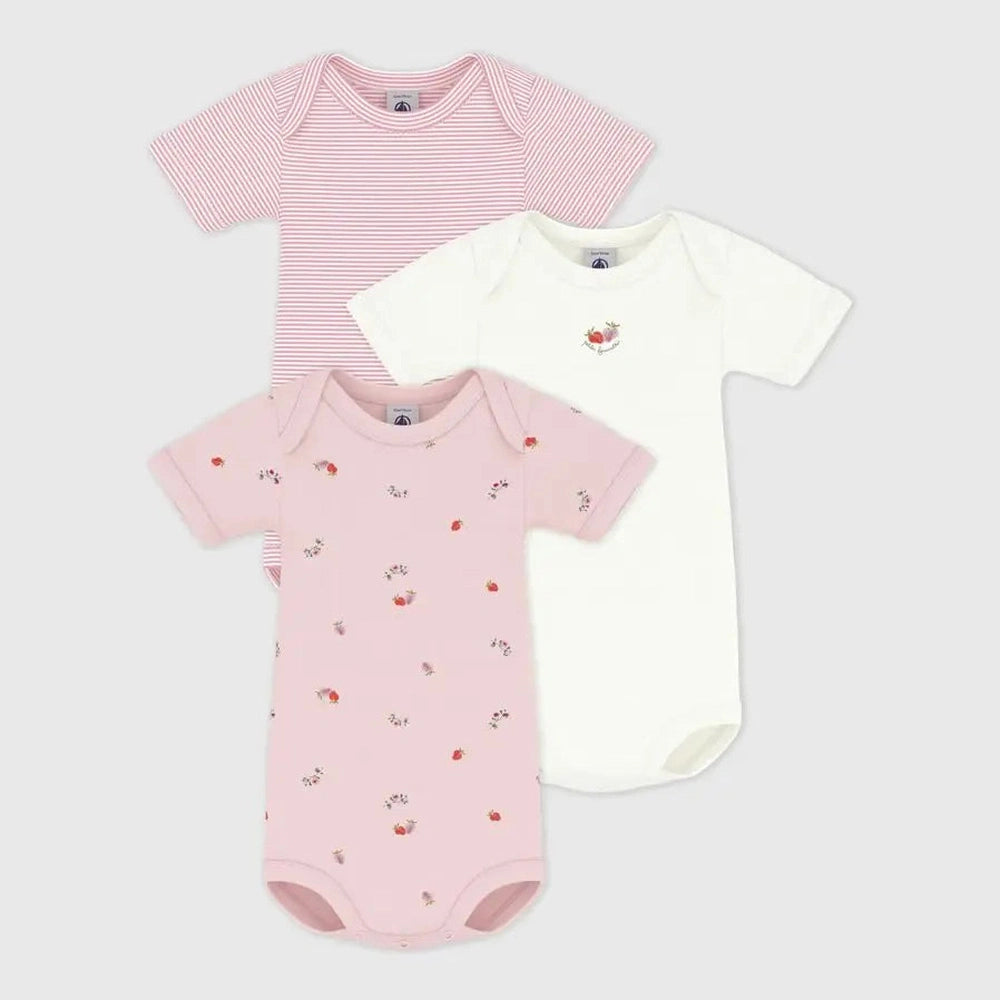 Petit Bateau | Setje van katoenen body's met korte mouwen en bloemenprint