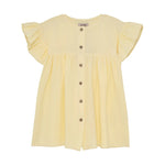 Huttelihut Muslin Jurk met Korte Mouwen – Luchtige Kinderjurk – Sand