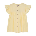 Huttelihut Muslin Jurk met Korte Mouwen – Luchtige Kinderjurk – Sand