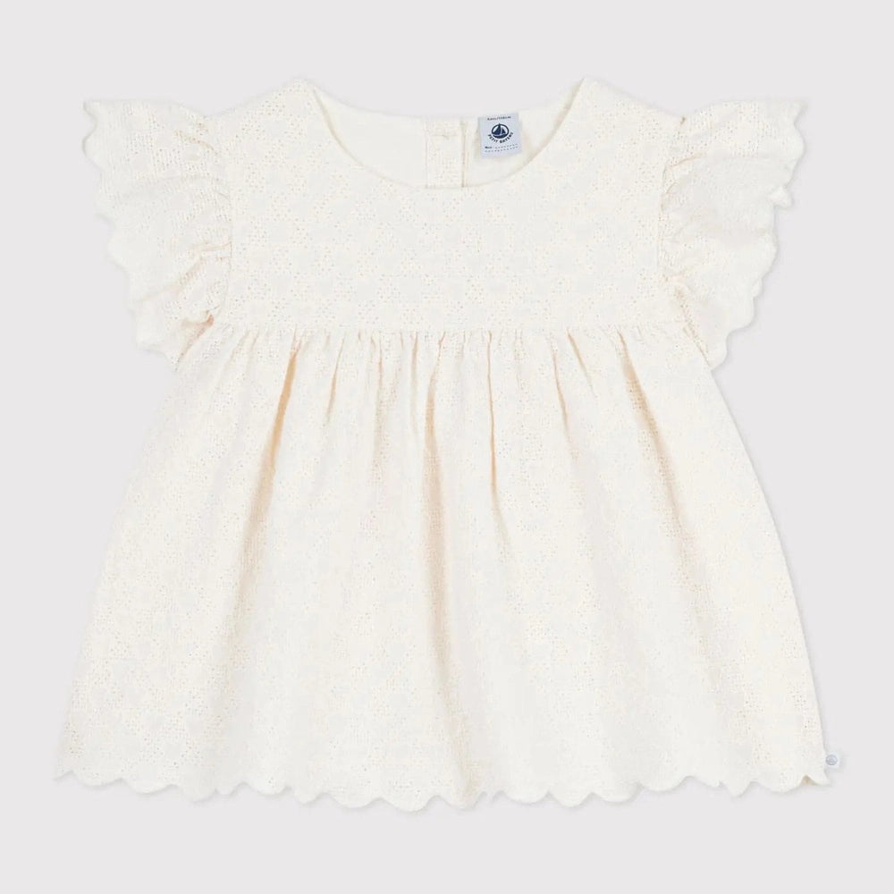 Petit Bateau | Katoenen kinderbloesje met korte mouwen en hartjesmotief