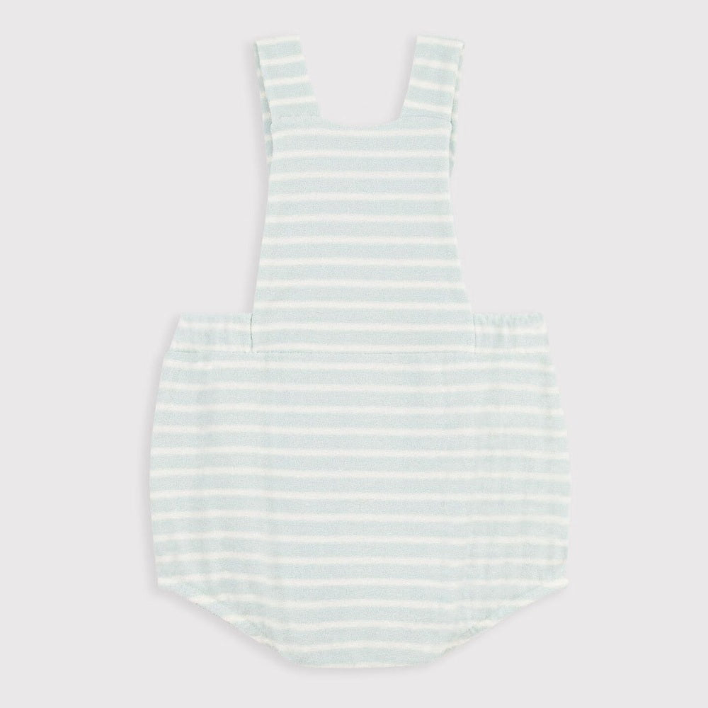 Petit Bateau | Gestreept babyspeelpakje van katoenen badstof
