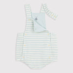Petit Bateau | Gestreept babyspeelpakje van katoenen badstof