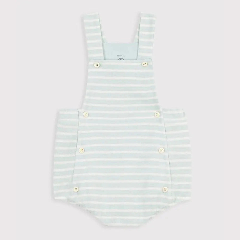 Petit Bateau | Gestreept babyspeelpakje van katoenen badstof