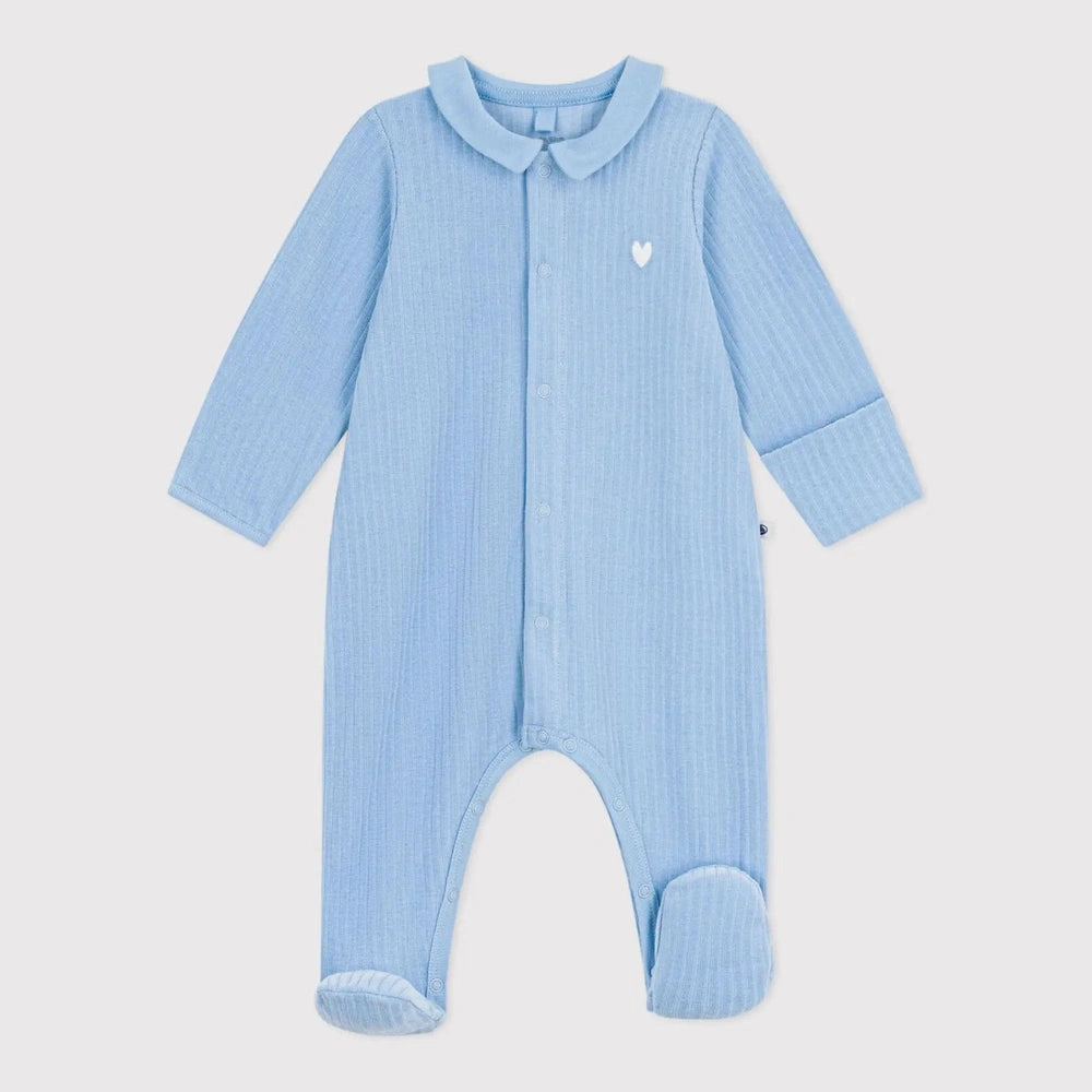 Petit Bateau | Fluwelen babypyjama met hartje