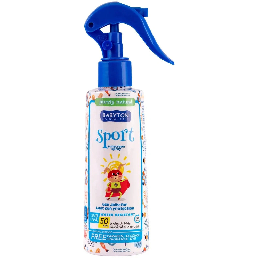 BABYTON - Zonnecrème SPF50 voor Baby en Kind - Natuurlijke zonnecrème - 200ml - Spray