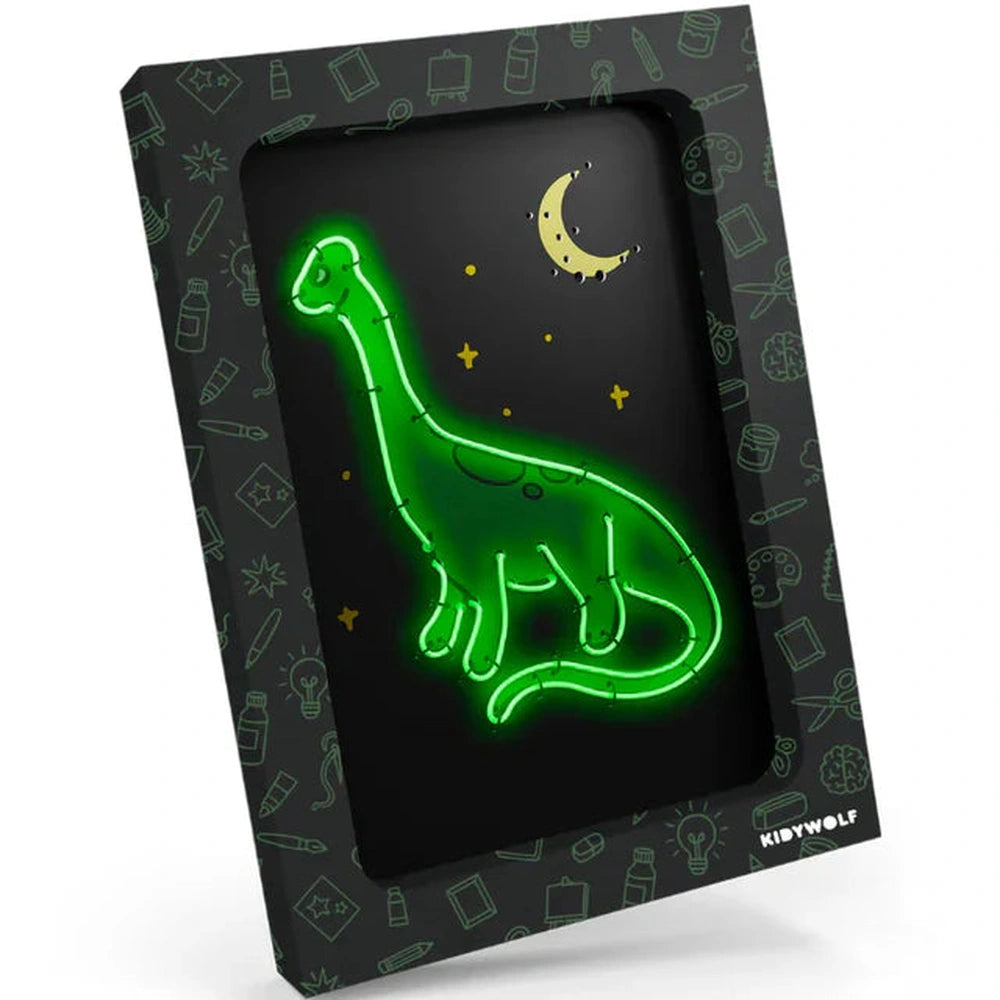 Kidywolf Kidyneon Knutselpakket Wanddecoratie - Dino's