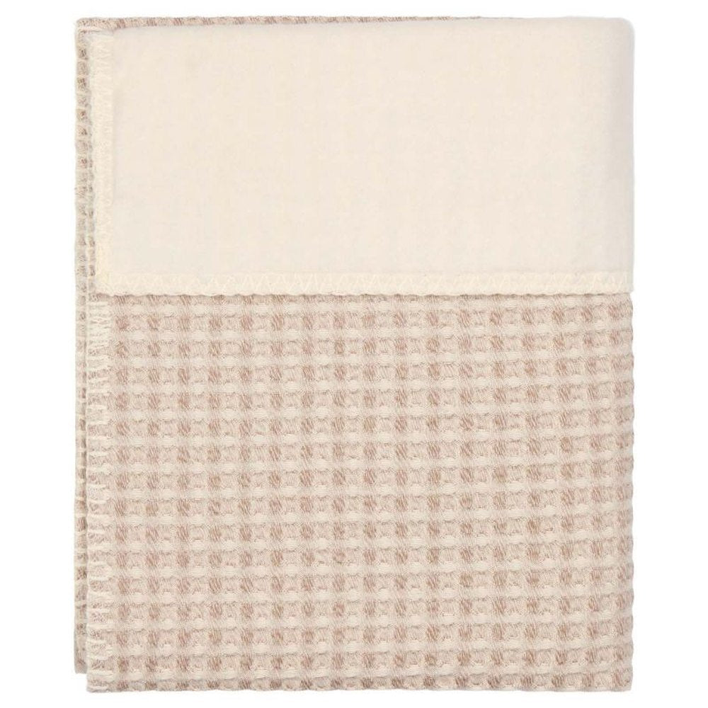 Koeka Wiegdeken Cotton Fleece Wafel Amsterdam - Crumble/Natural