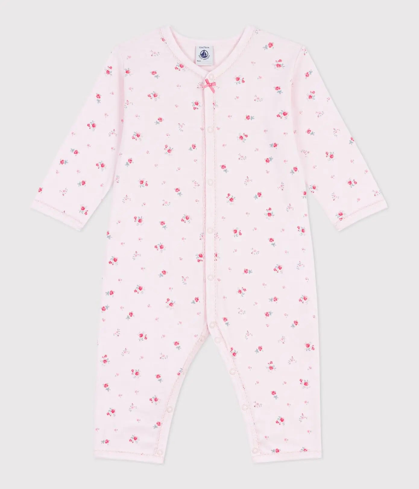 Petit Bateau | Petit Bateau | Katoenen babypyjama met bloemenprint zonder voetjes