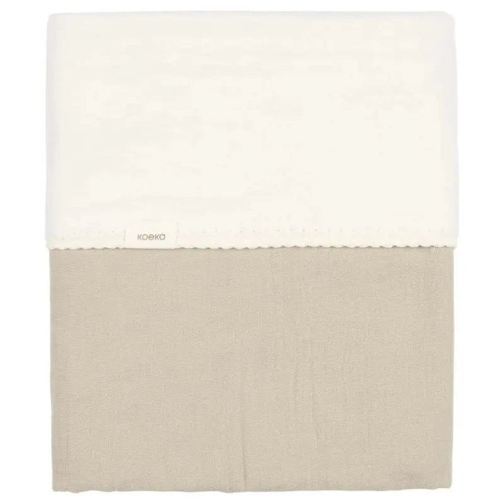 Koeka Wiegdeken Cotton Fleece Faro 75x100 - sage