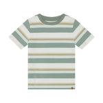 Minymo I T-shirt Korte Mouw - Gestreept Lily Pad