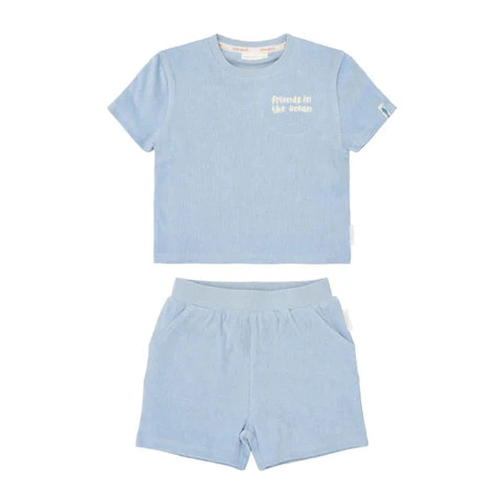 Little Dutch Shirt en Short Set - Blauw