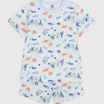 Petit Bateau Pyjamashort in katoen met lichtgevende opdruk