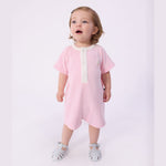 Petit Bateau Kort pakje van effen katoen voor baby's - Roze
