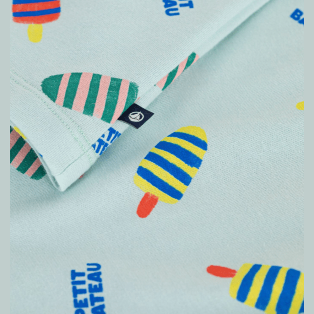 Petit Bateau Katoenen T-shirt met korte mouwen en ijsjesprint