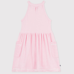 Petit Bateau Mouwloos jurkje van effen katoen voor kinderen - Roze