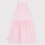 Petit Bateau Mouwloos jurkje van effen katoen voor kinderen - Roze