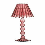 Bloomingville Cisco Glazen Kaarslichthouder - Rood
