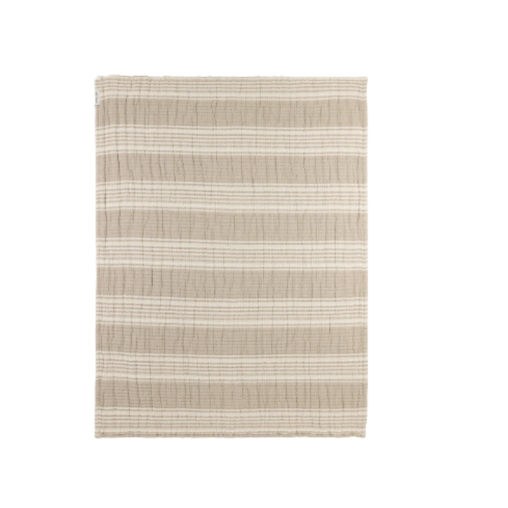 Meyco Couverture pour lit bébé Jacquard hydrophile rayures sable